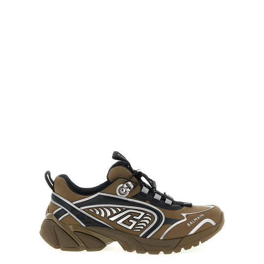 Balmain Bicolor Polyethylene Athletic Sneakers