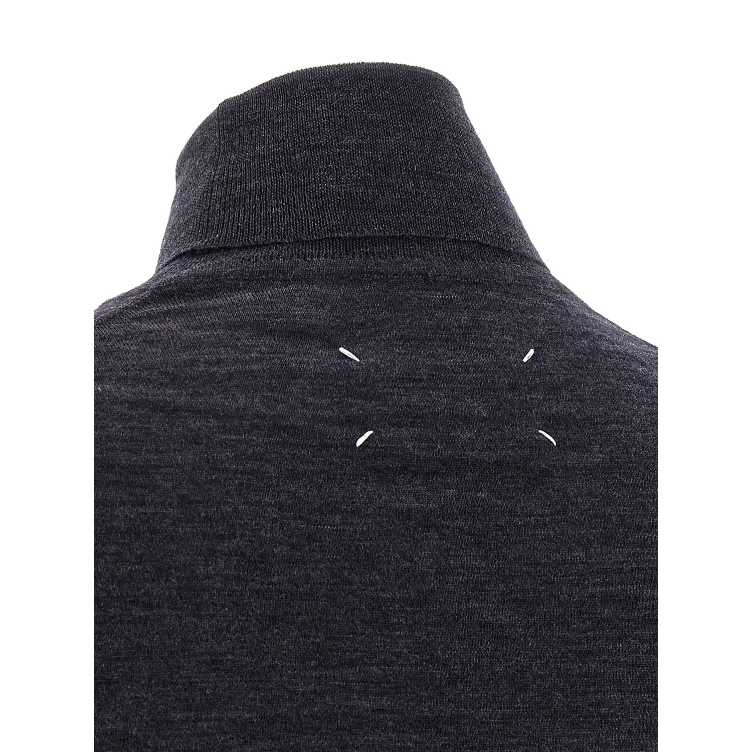 Maison Margiela Blue Wool Cardigan