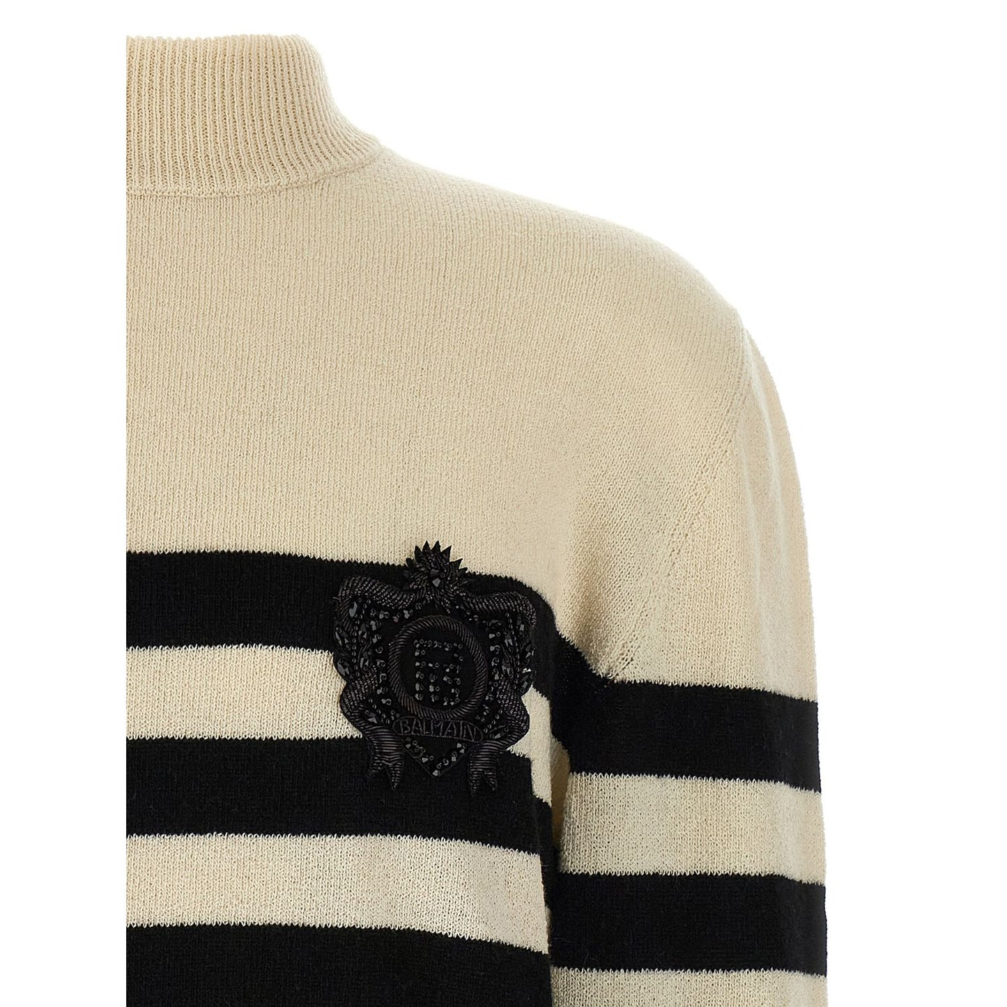 Balmain Bicolor Wool Cardigan