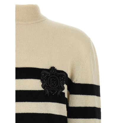Balmain Bicolor Wool Cardigan
