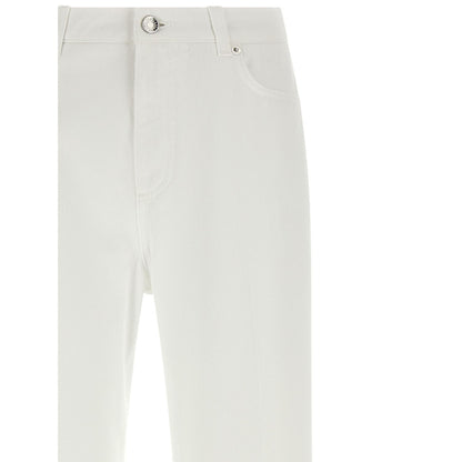 Dolce & Gabbana White Cotton Flared Jeans