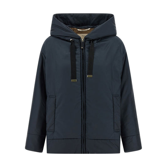 Max Mara Blue Polyester Shell Jacket
