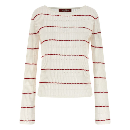 Max Mara White Silk Cardigan