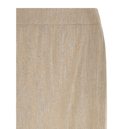 Peserico Beige Viscose Midi Skirt