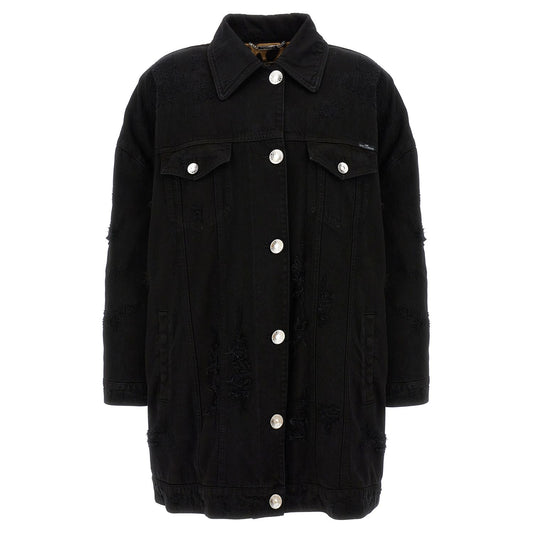 Dolce & Gabbana Black Cotton Denim Jacket