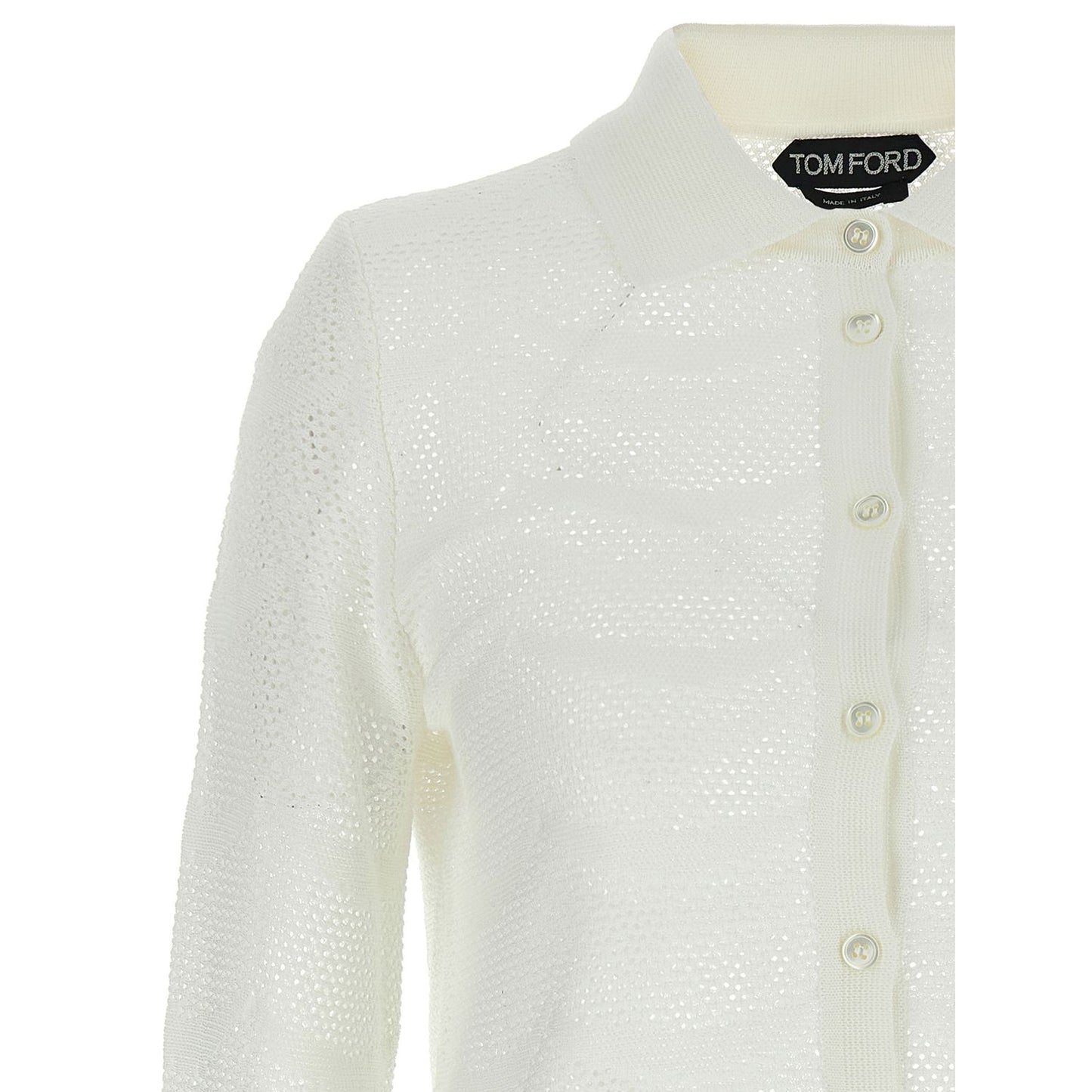 Tom Ford White Cotton Cardigan