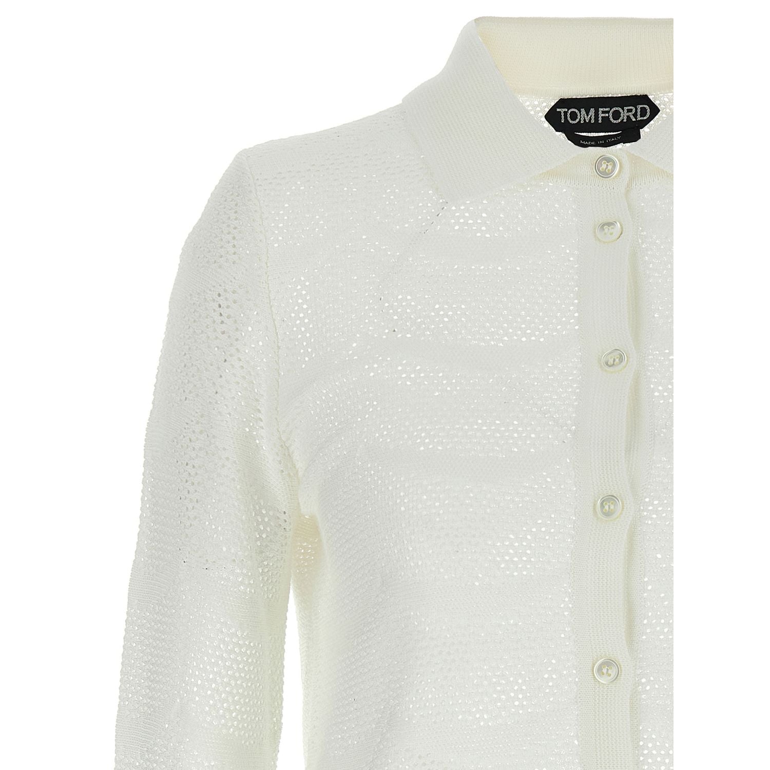 Tom Ford White Cotton Cardigan