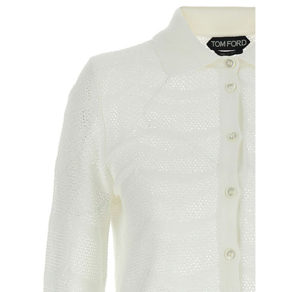 Tom Ford White Cotton Cardigan