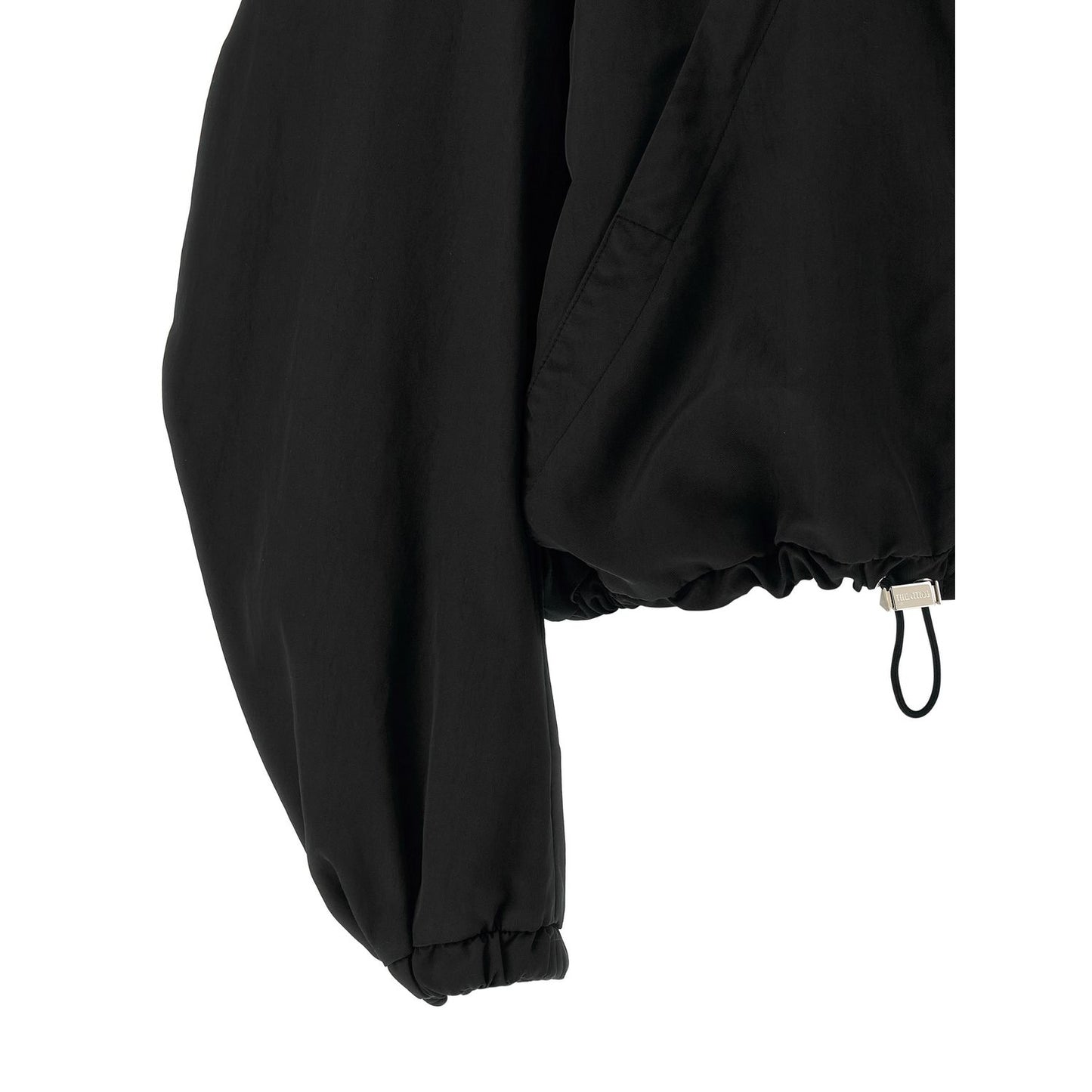 The Attico Black Polyester Bomber