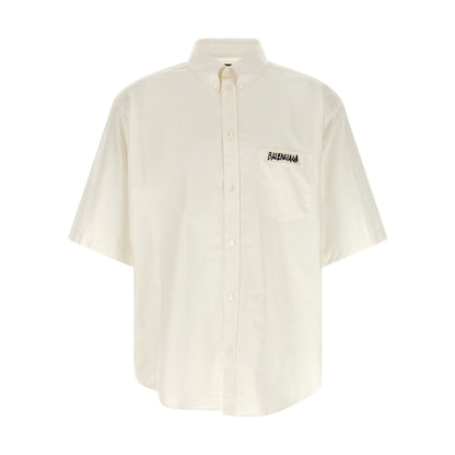 Balenciaga White Cotton Blouse