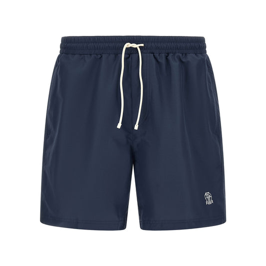 Brunello Cucinelli Blue Polyester Swim Shorts