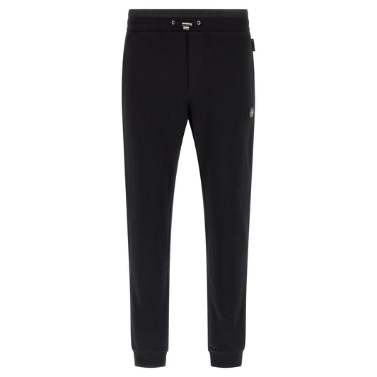 Philipp Plein Black Cotton Joggers (Workout Pants)