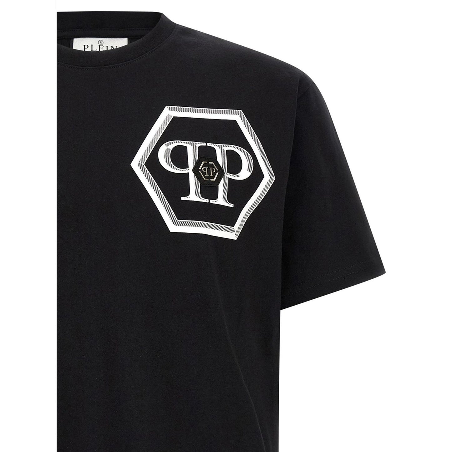 Philipp Plein Black Cotton T-Shirt
