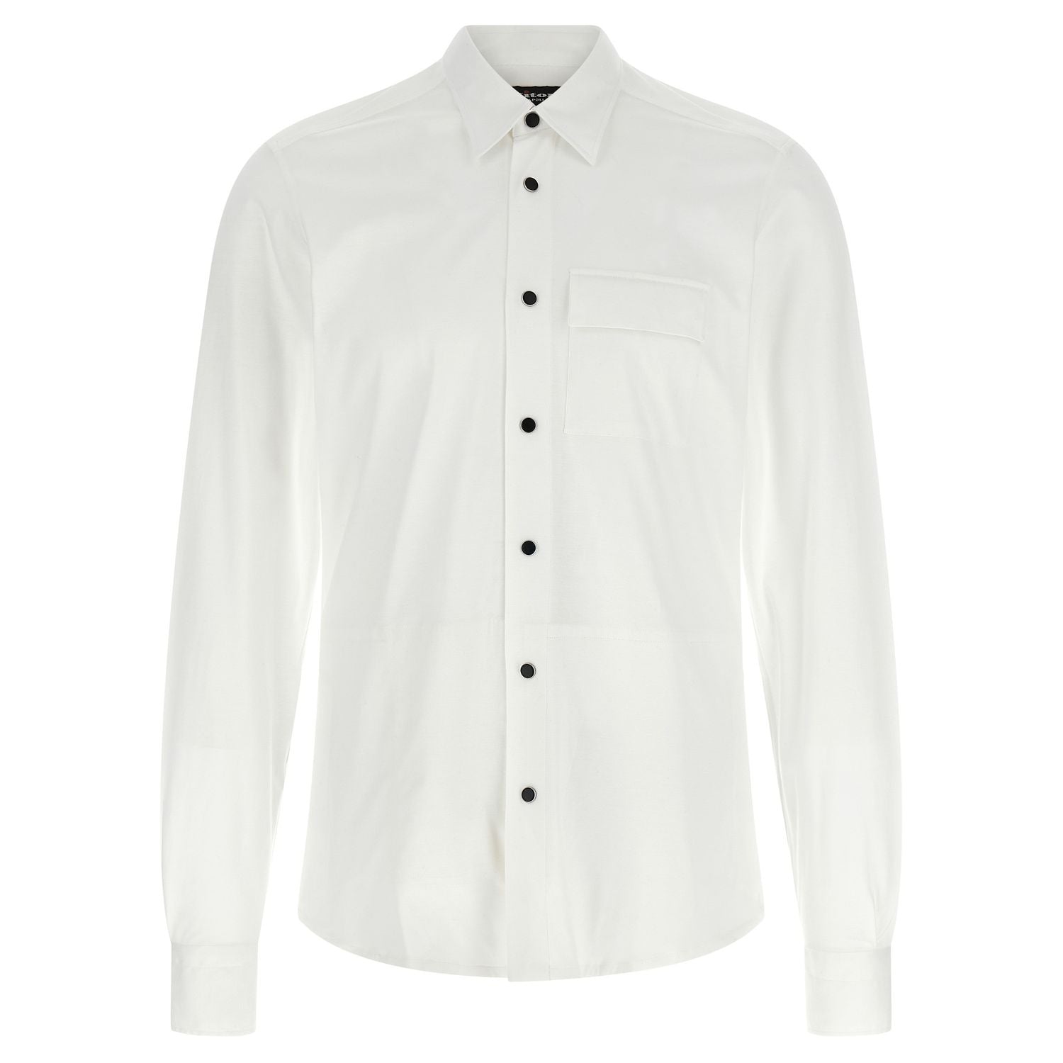 Kiton White Cotton Blouse