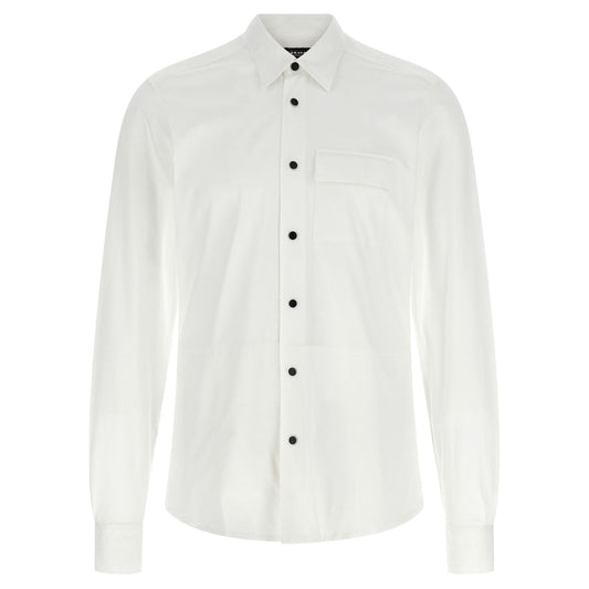 Kiton White Cotton Blouse