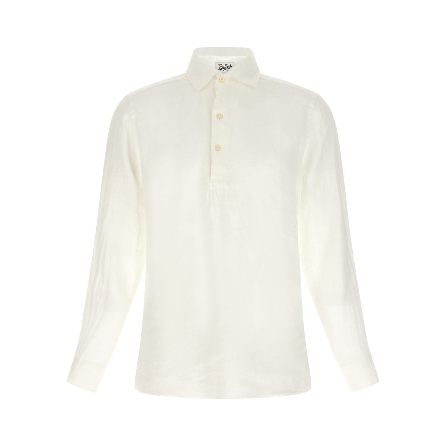 MC2 Saint Barth White Linen Polo Shirt