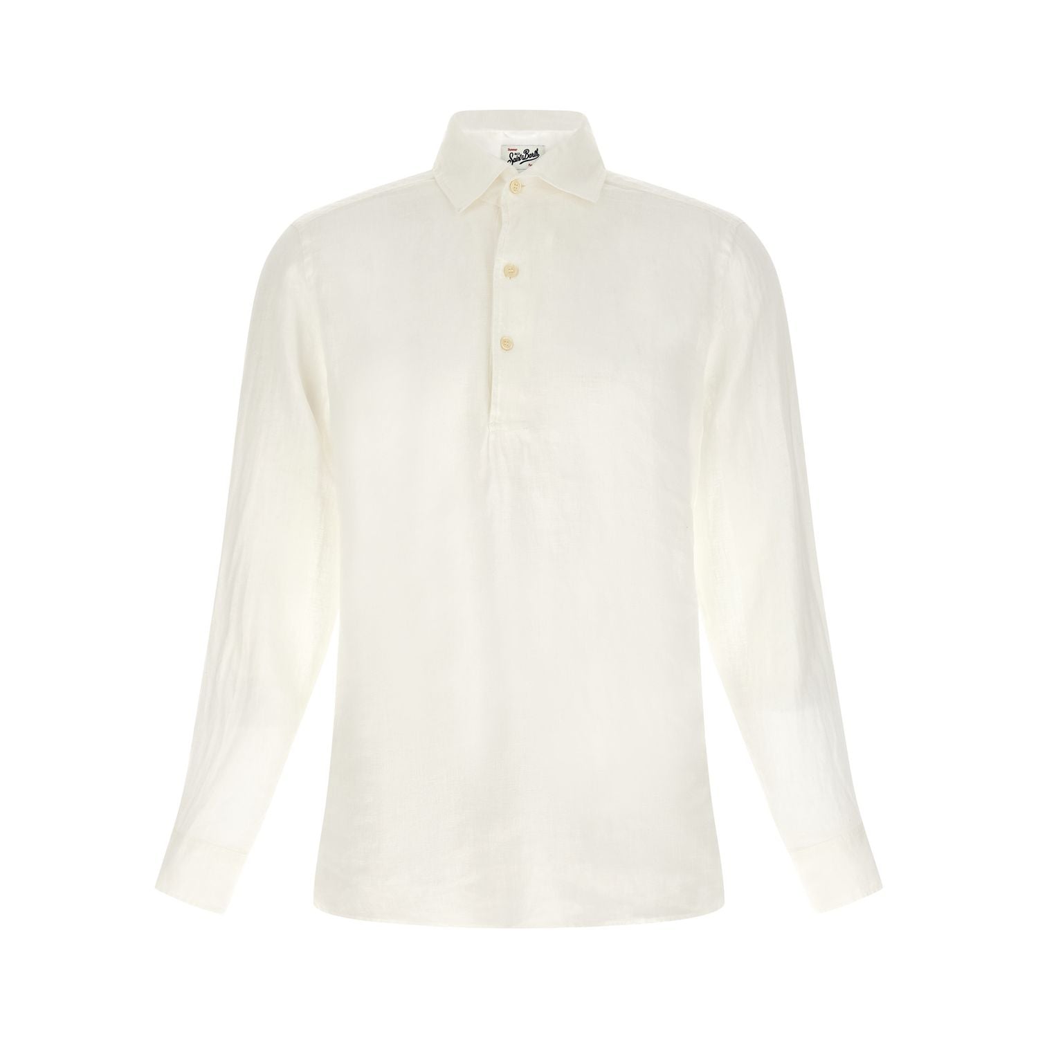 MC2 Saint Barth White Linen Polo Shirt