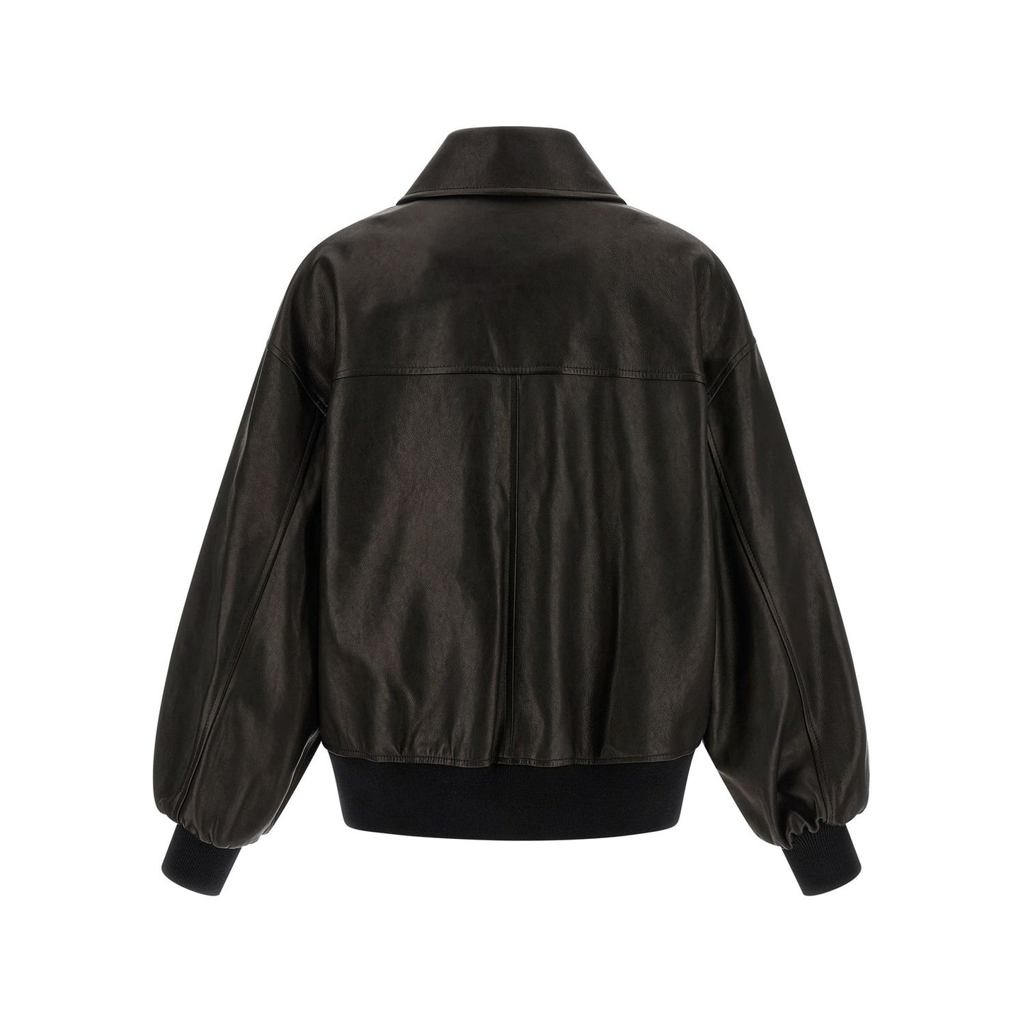 Khaite Black Lamb Leather Leather Jacket