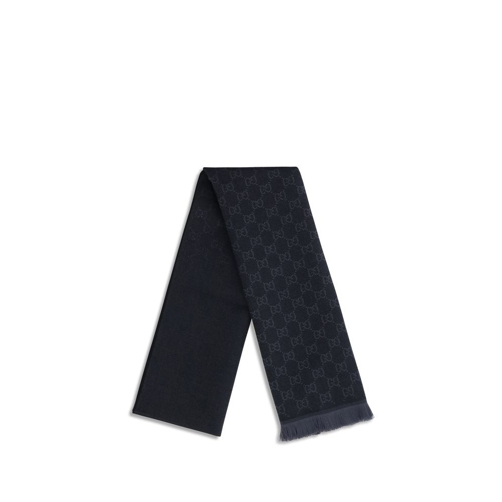 Gucci Black Wool Oves Aries Scarf