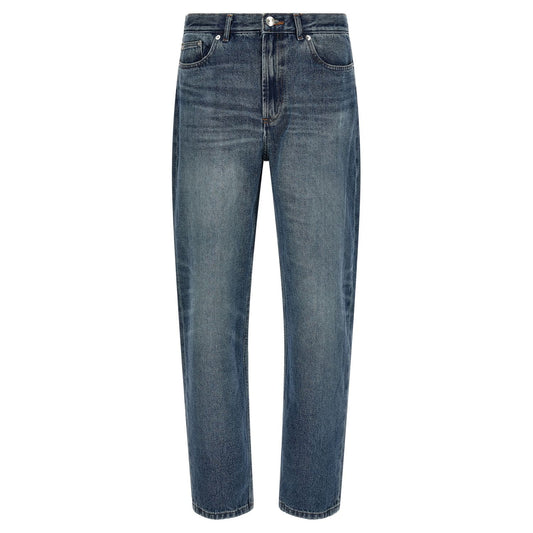 A.P.C. Blue Cotton Straight-Leg Jeans