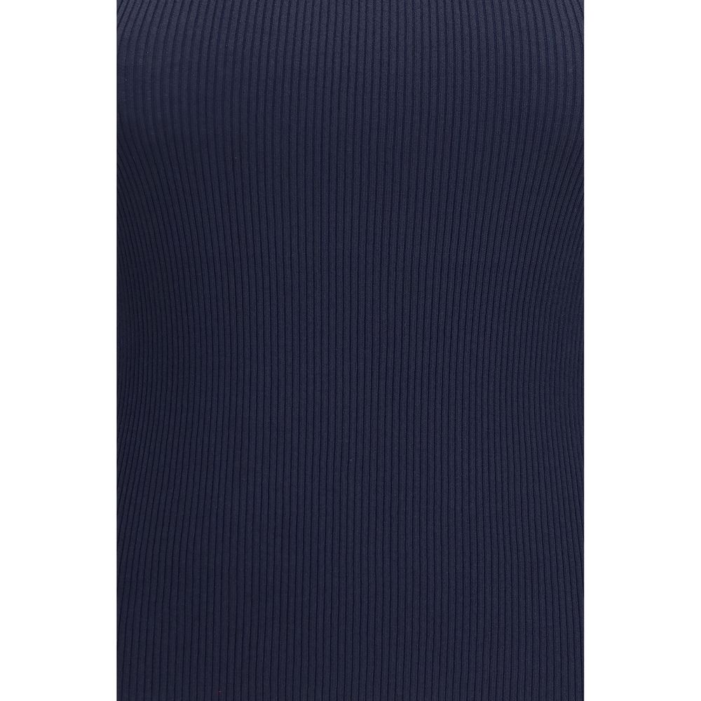 Max Mara Blue Viscose Sleeveles T-Shirt
