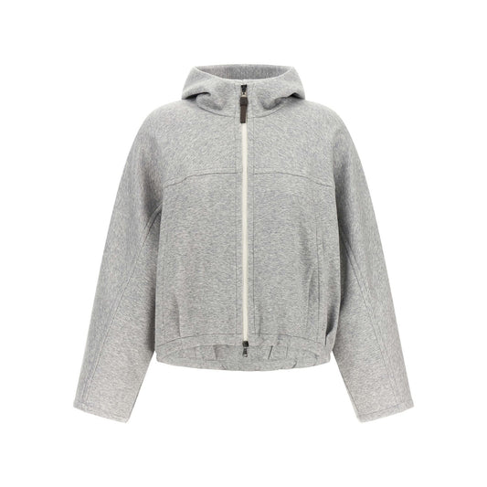 Brunello Cucinelli Gray Cotton Hoodie