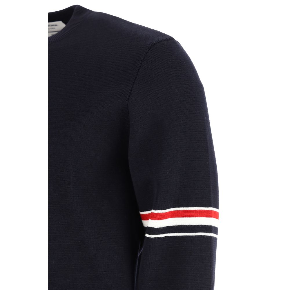 Thom Browne Blue Cotton Sweatshirt