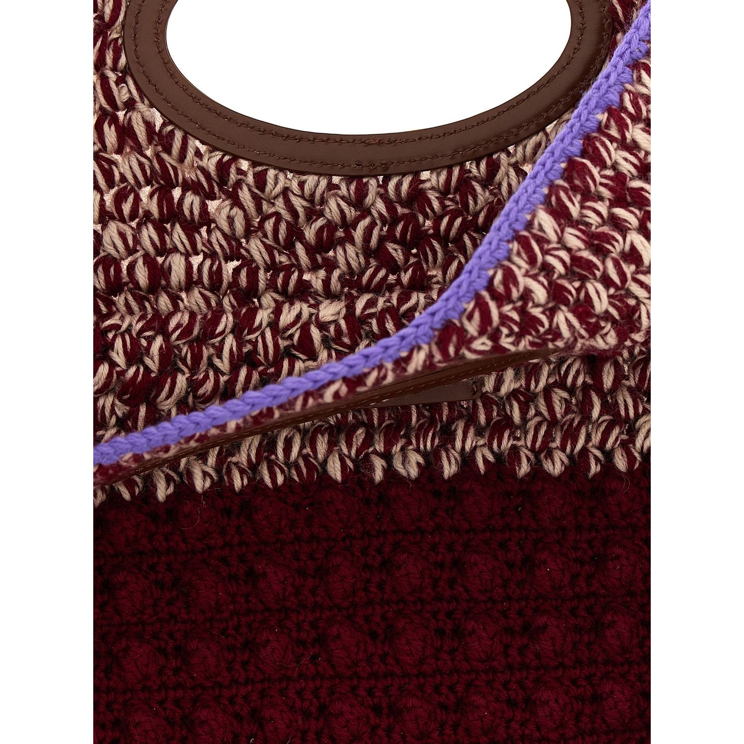Marni Bordeaux Wool Handbag