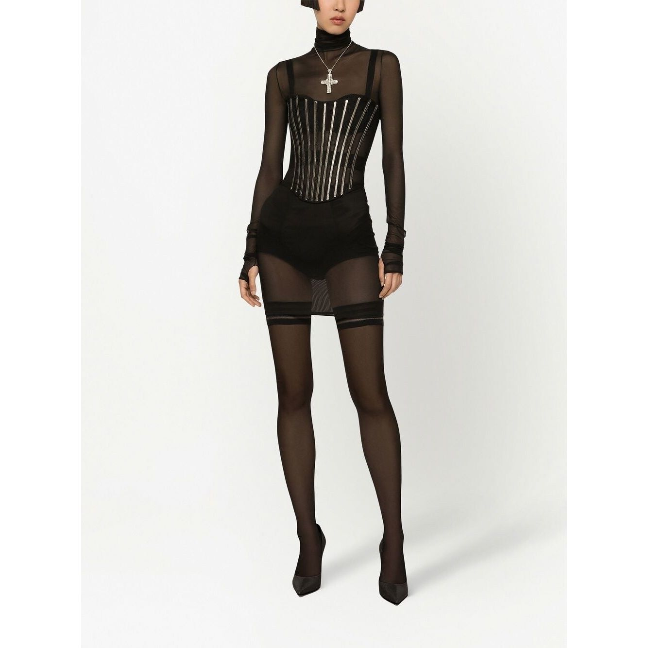 Dolce & Gabbana Tulle corset belt with boning