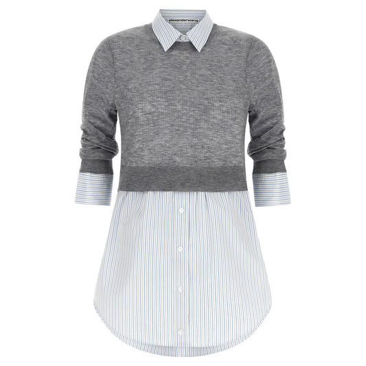 Alexander Wang Gray Wool Blouse