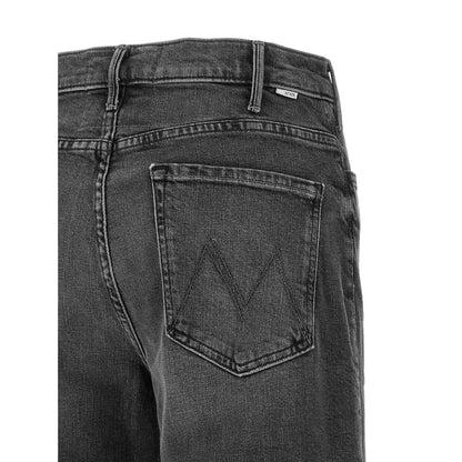 Mother Denim Gray Cotton Flared Jeans