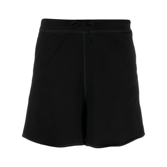 Ganni logo-patch shorts