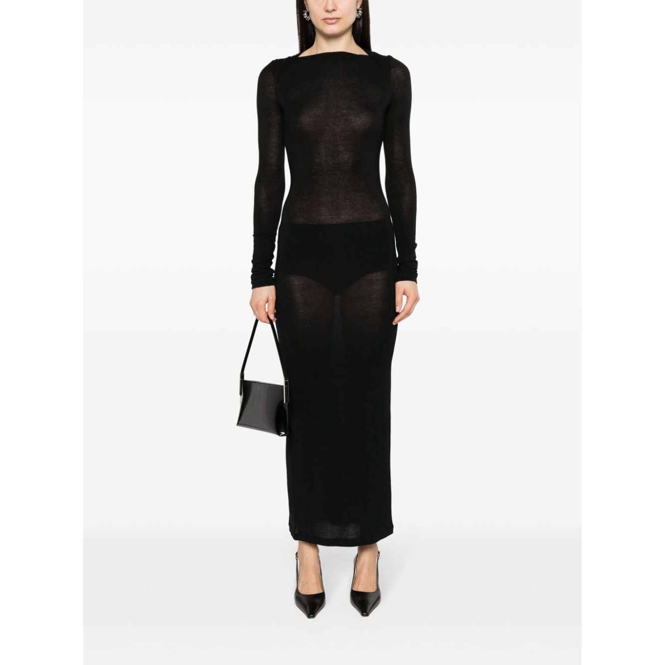 Saint Laurent Wool blend long pencil dress