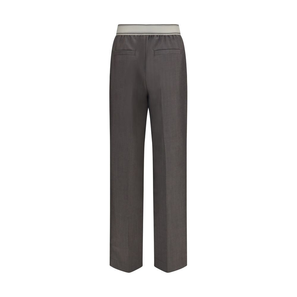 Versace Gray Wool Oves Aries Pants