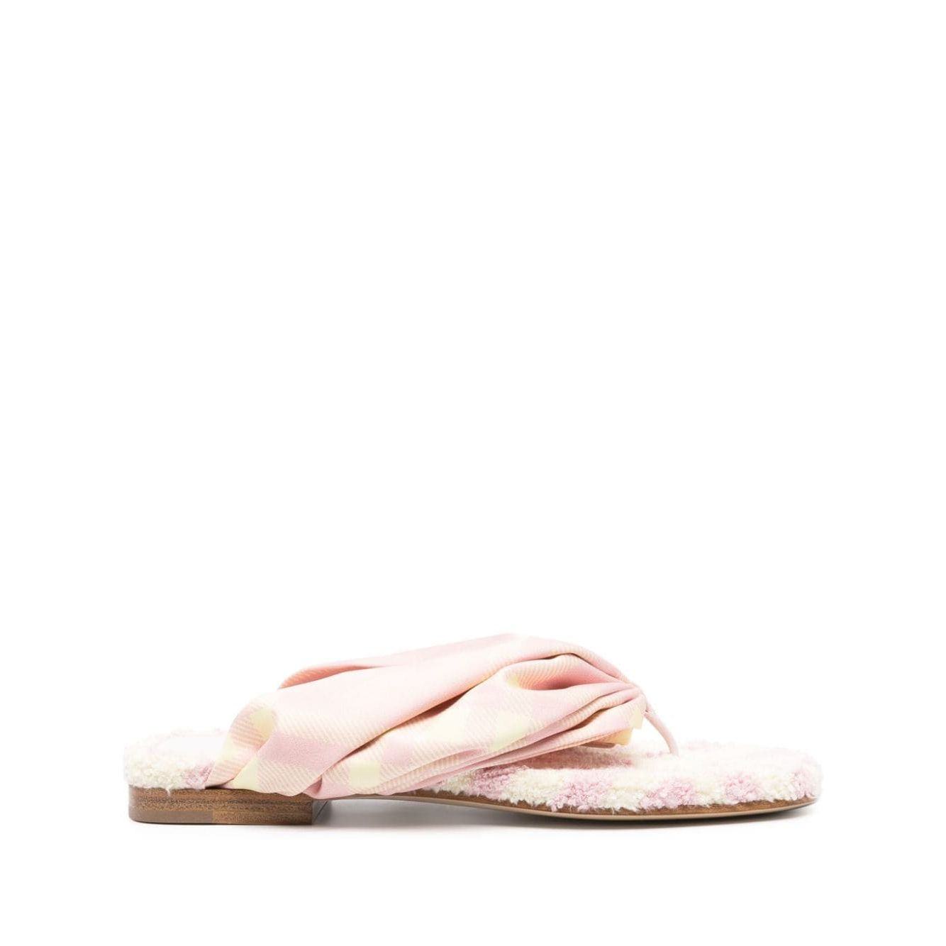 Burberry check thong sandals