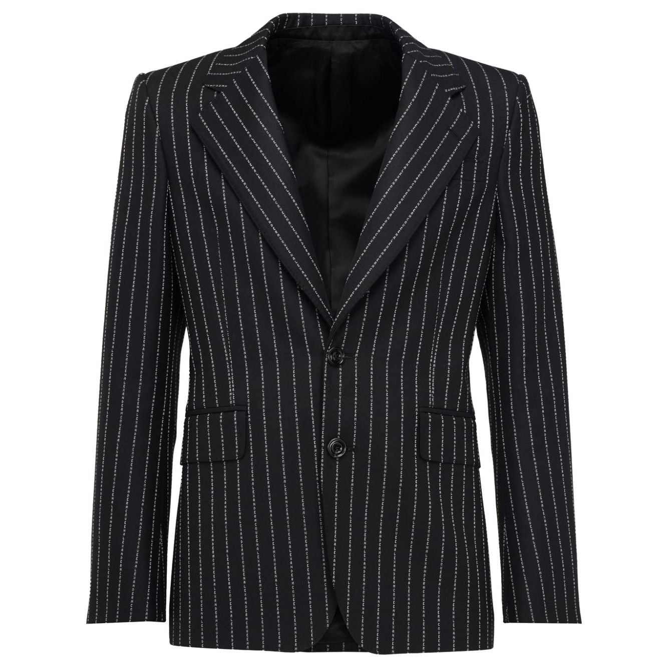 Alexander McQueen pinstriped single-breasted blazer