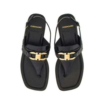 Ferragamo Gancini-buckle Leather Sandals