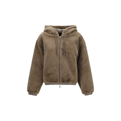 Moose Knuckles Brown Faux Fur Sweatshirt