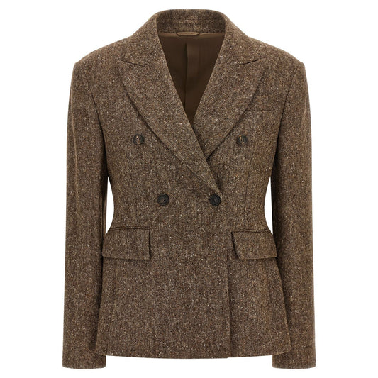 Brunello Cucinelli Brown Virgin Wool Blazer