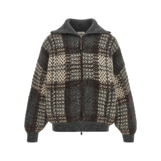 Brunello Cucinelli Gray Fabric Cardigan