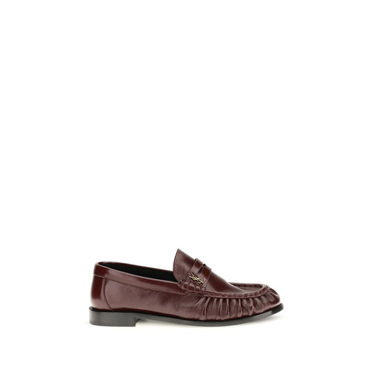 Saint Laurent Bordeaux Lamb Ovis Aries Slip-On Loafers
