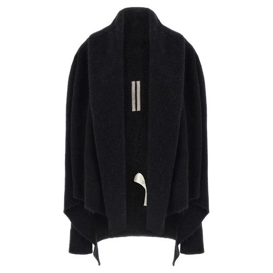 Rick Owens Black Marabou Cardigan