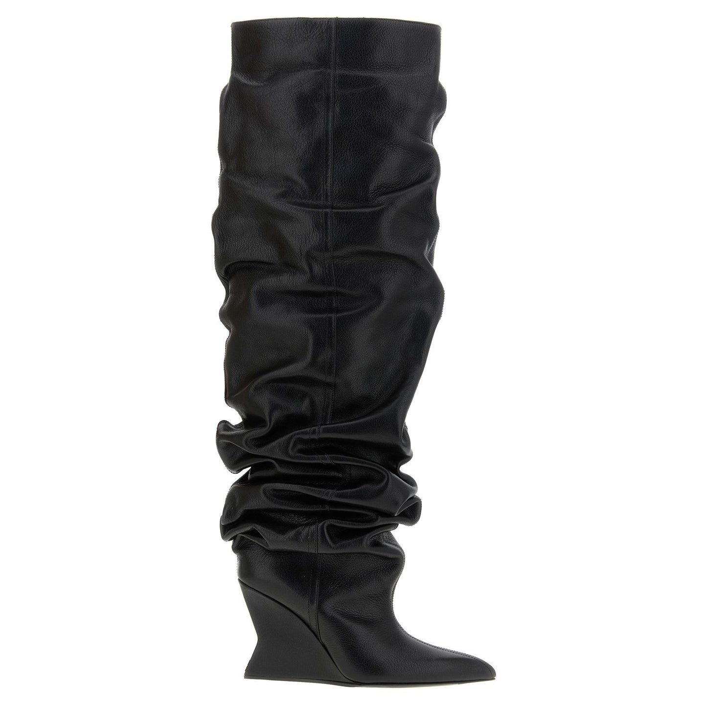 Balmain Black Calfskin Over The Knee