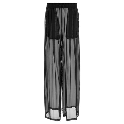 Dolce & Gabbana Black Silk Casual Pants