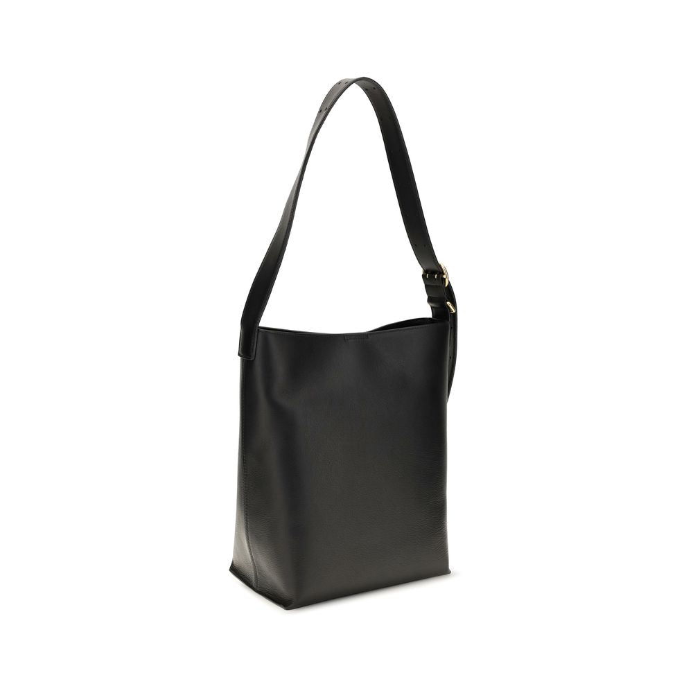 Jil Sander Black Calf Leather Bos Taurus Handbag