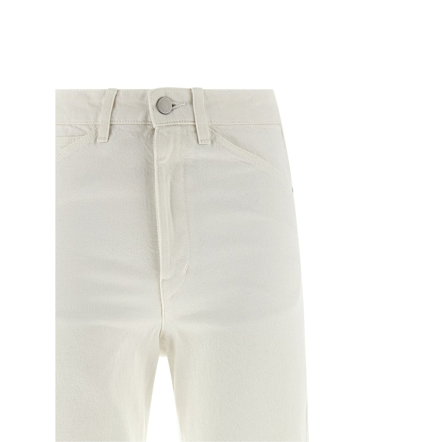Lemaire White Cotton High-Waisted Jean