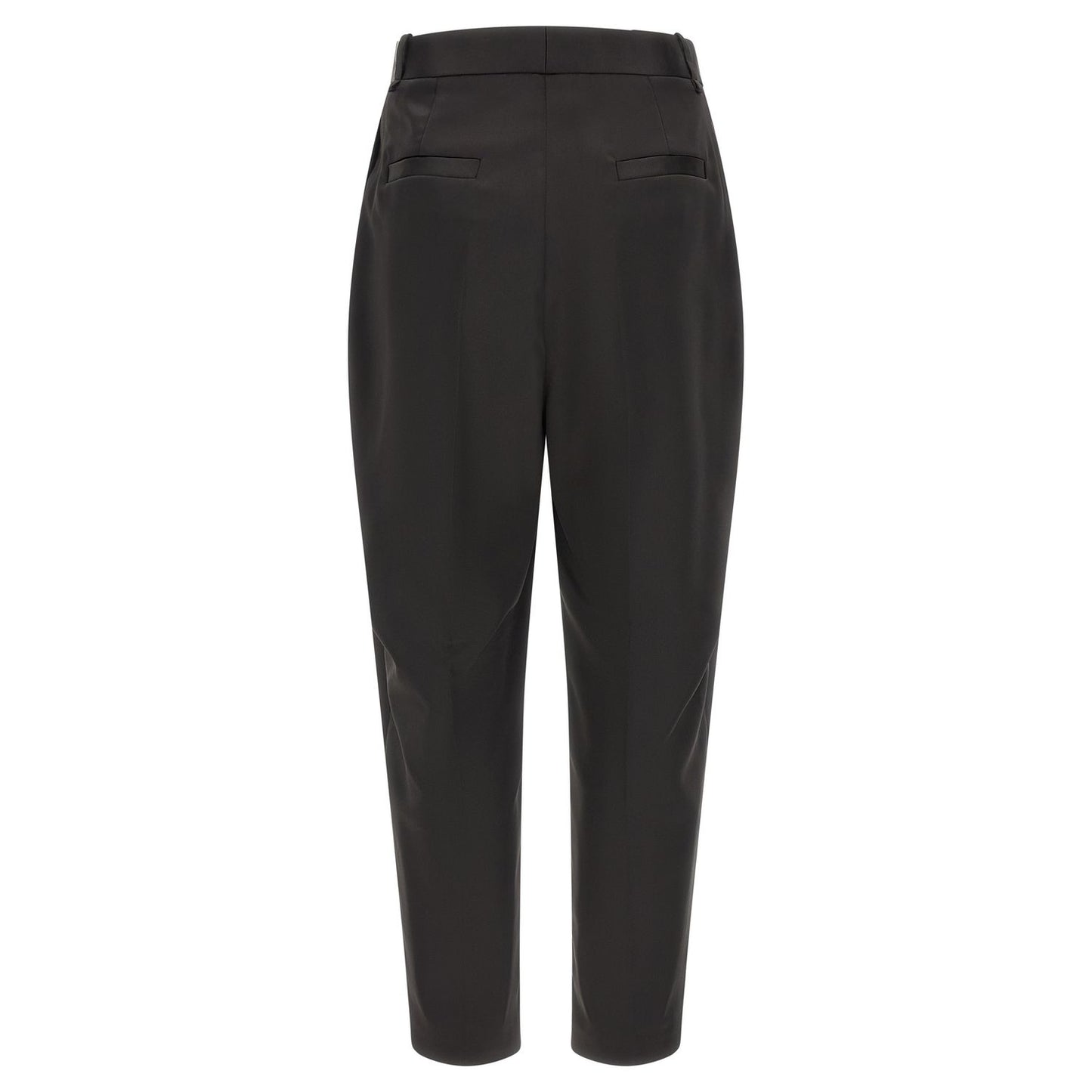 Elisabetta Franchi Black Polyester Cropped Pants