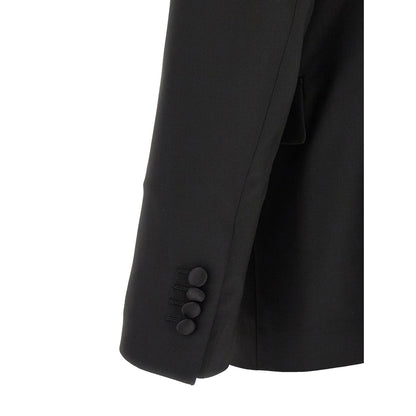 Lardini Black Virgin Wool Tuxedo