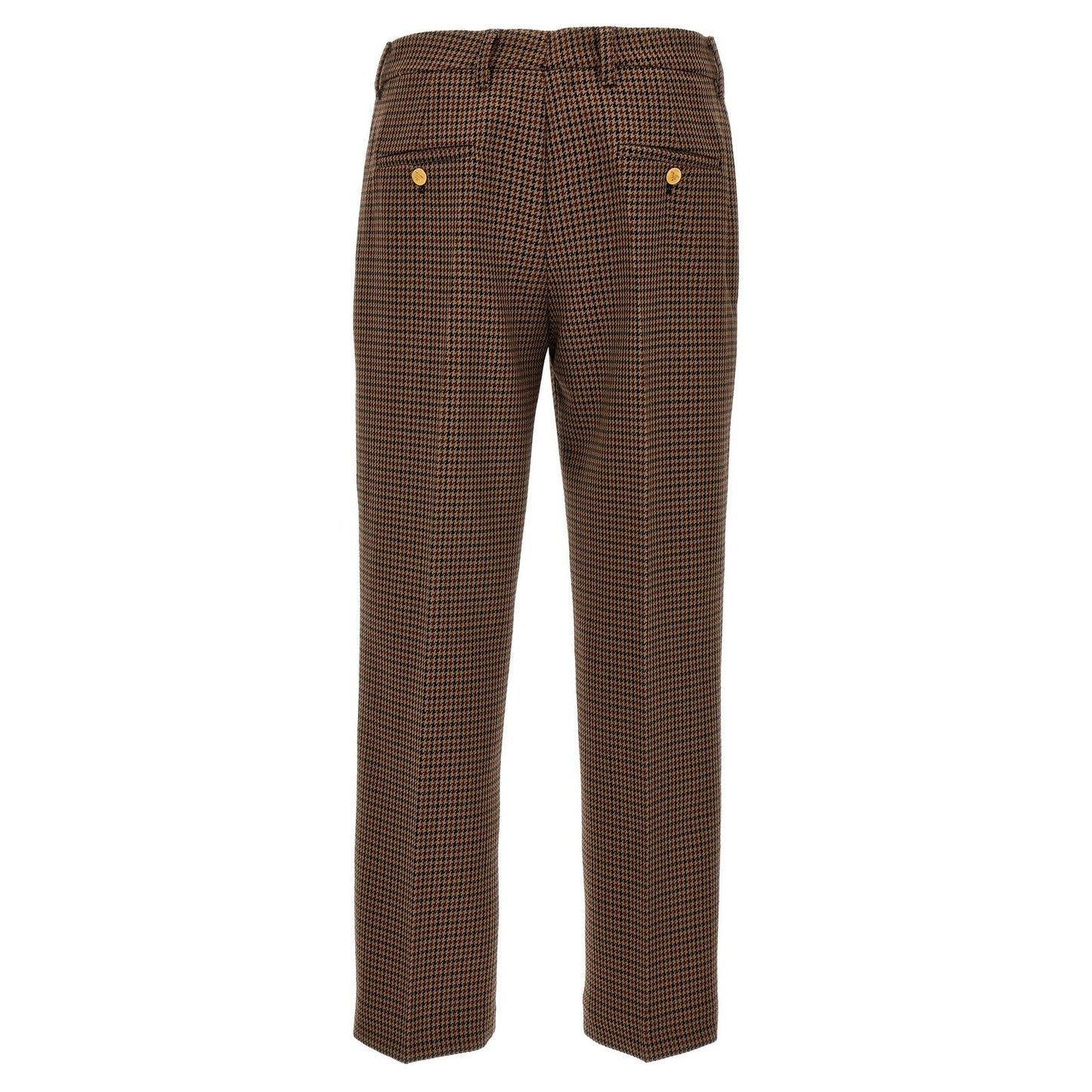 Prada Brown Virgin Wool Casual Pants