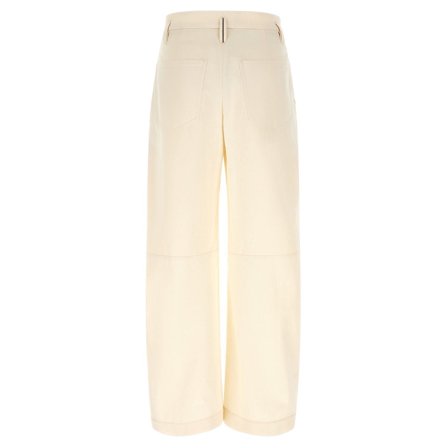Brunello Cucinelli White Cotton Casual Pants